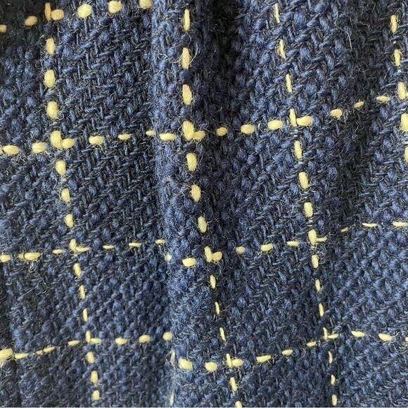 Anthropologie Meave Converging Bits Blue White Wool Skirt Size 6 - Picture 8 of 8